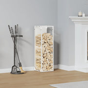 Brandhoutrek 25x25x80 cm koudgewalst staal wit