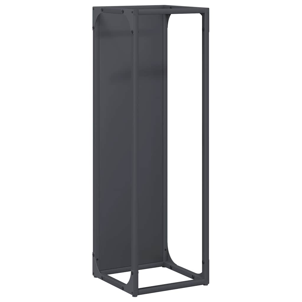 Brandhoutrek Koudgewalst Staal Kleurig 25 x 25 x 80 cm Antraciet