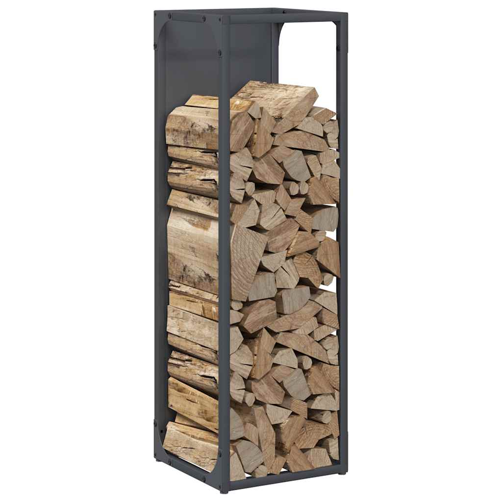 Brandhoutrek Koudgewalst Staal Kleurig 25 x 25 x 80 cm Antraciet