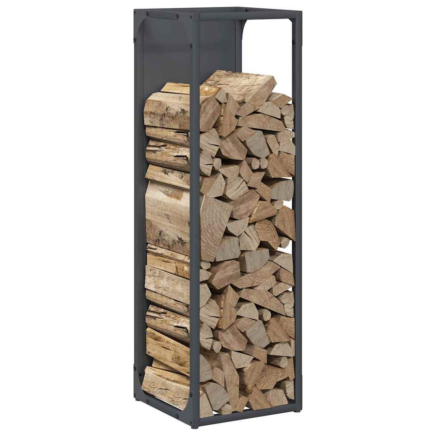 Brandhoutrek Koudgewalst Staal Kleurig 25 x 25 x 80 cm Antraciet