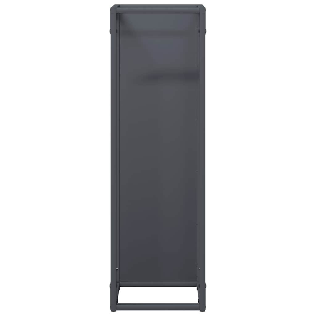 Brandhoutrek Koudgewalst Staal Kleurig 25 x 25 x 80 cm Antraciet