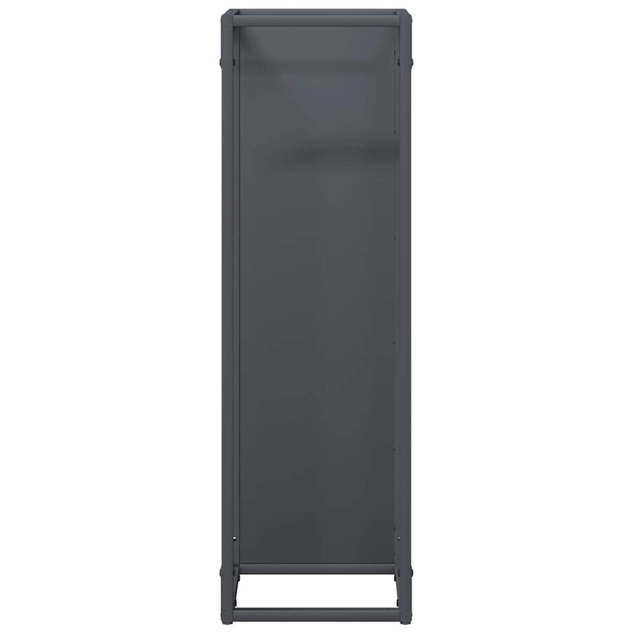 Brandhoutrek Koudgewalst Staal Kleurig 25 x 25 x 80 cm Antraciet