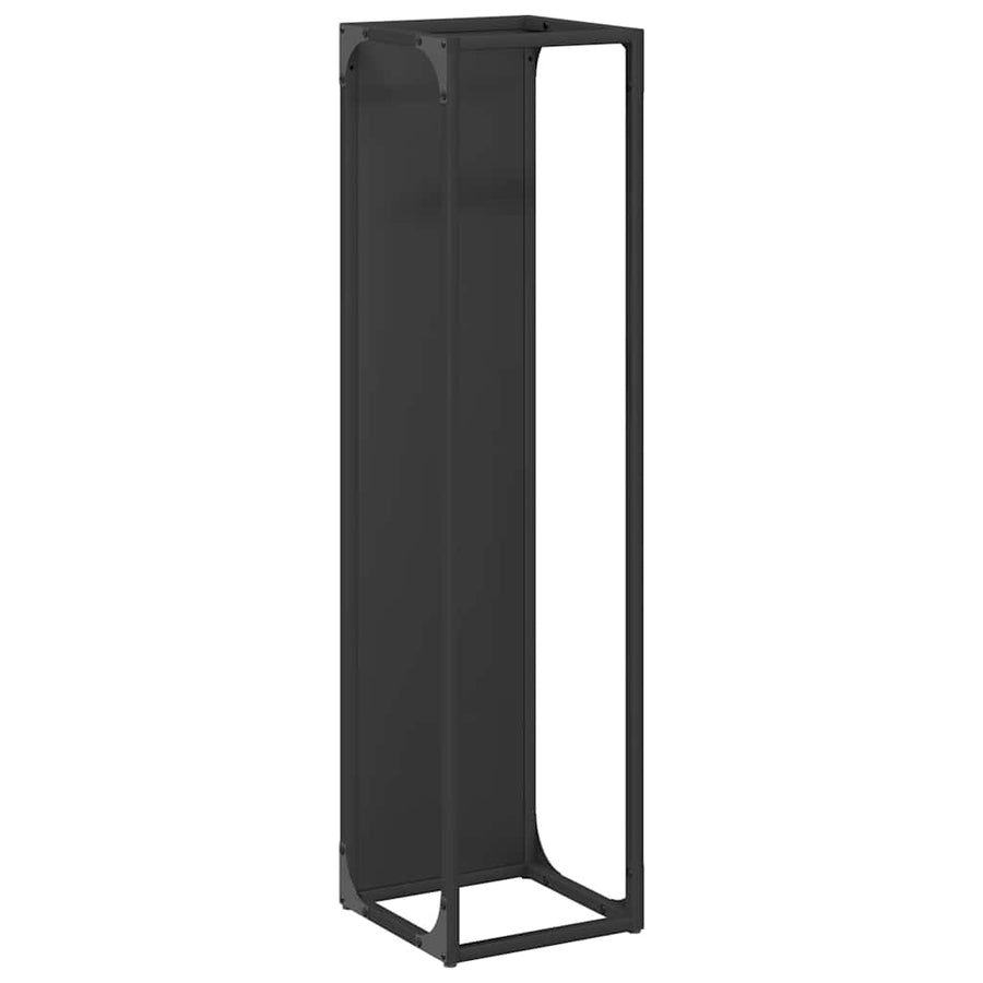 Brandhoutrek Koudgewalst Staal 25 x 25 x 100 cm Zwart