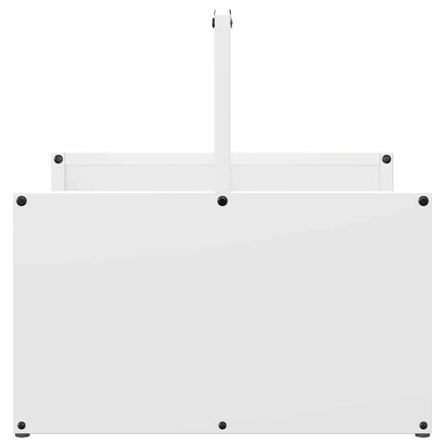 Brandhoutrek 40x40x40 cm koudgewalst staal wit