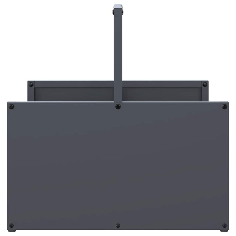 Brandhoutrek 40x40x40 cm koudgewalst staal antracietkleurig