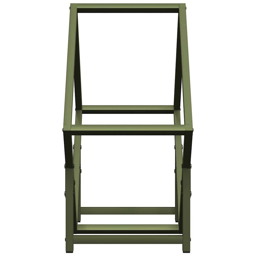 Brandhoutrek 50x25x50 cm koudgewalst staal olijfgroen