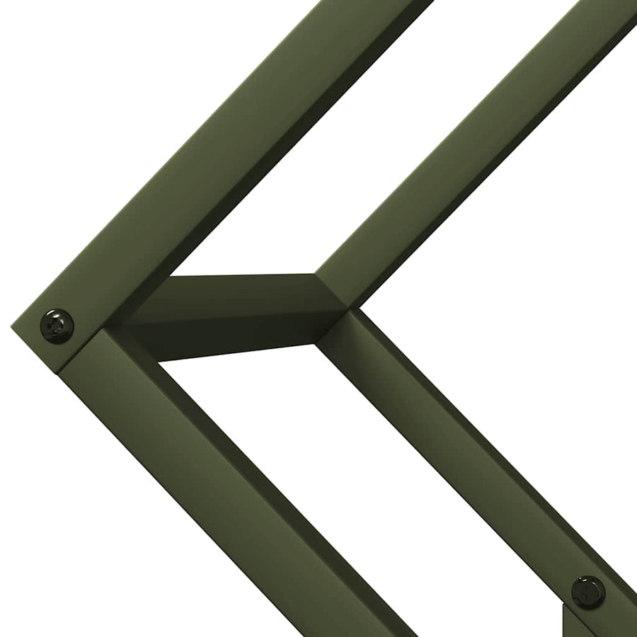 Brandhoutrek 50x25x50 cm koudgewalst staal olijfgroen