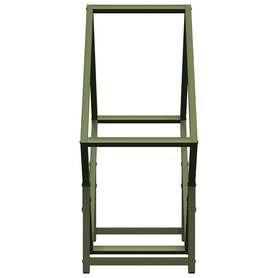 Brandhoutrek 60x25x60 cm koudgewalst staal olijfgroen