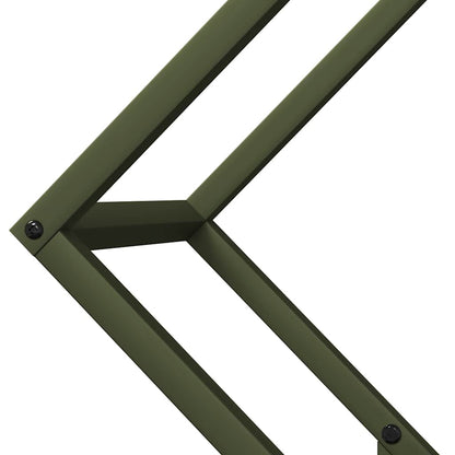 Brandhoutrek 60x25x60 cm koudgewalst staal olijfgroen