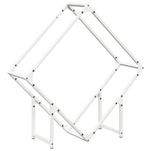 Brandhoutrek 80x25x80 cm koudgewalst staal wit