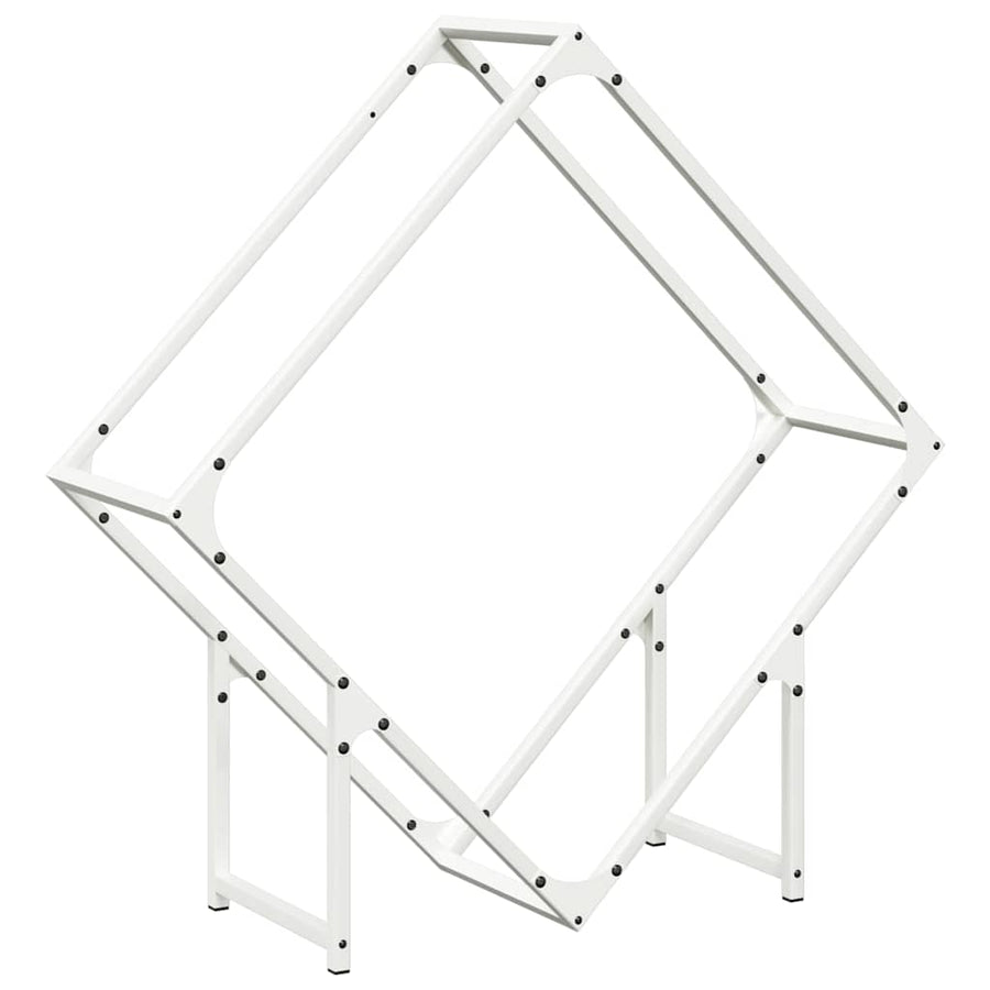 Brandhoutrek 80x25x80 cm koudgewalst staal wit