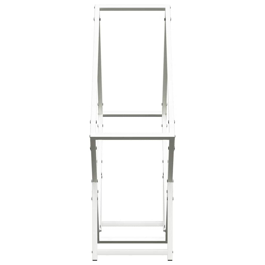 Brandhoutrek 80x25x80 cm koudgewalst staal wit