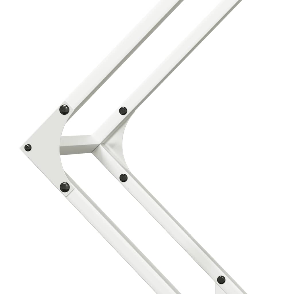 Brandhoutrek 80x25x80 cm koudgewalst staal wit