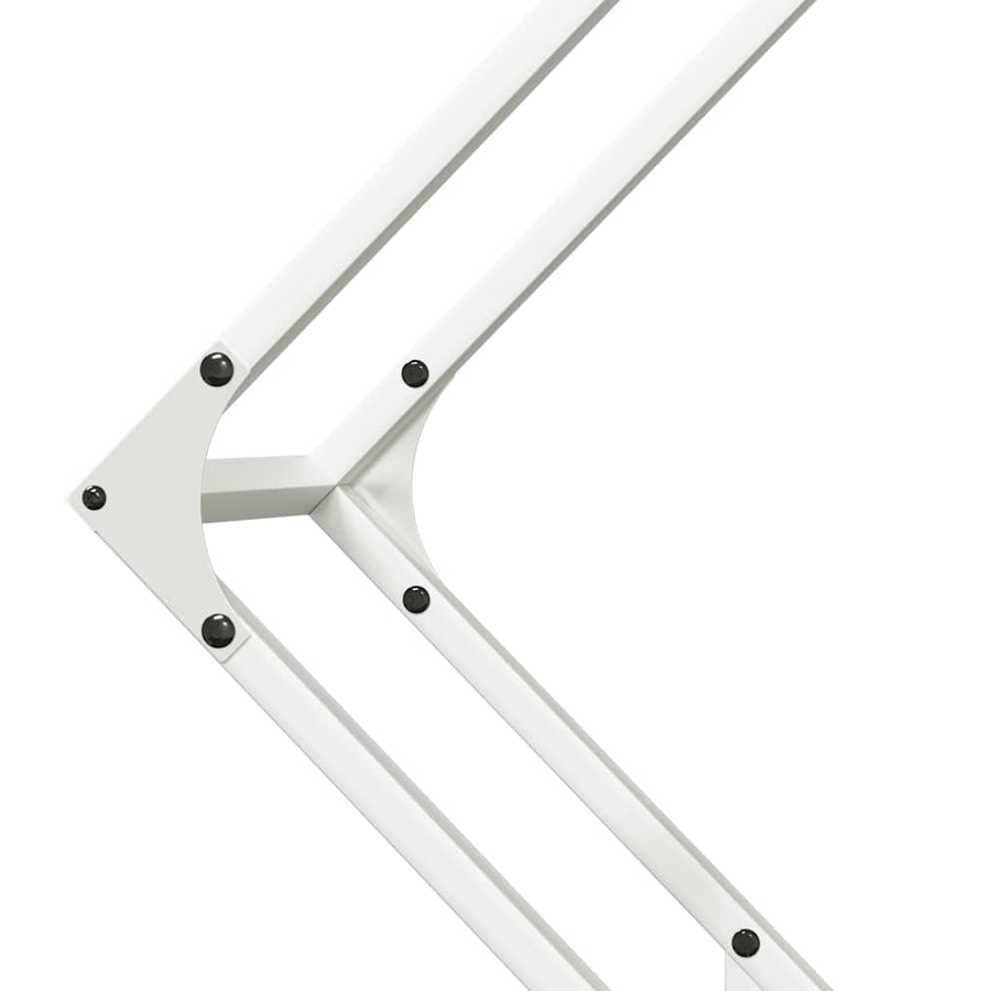 Brandhoutrek 80x25x80 cm koudgewalst staal wit