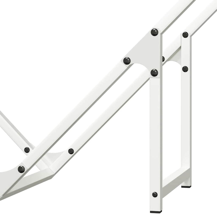 Brandhoutrek 80x25x80 cm koudgewalst staal wit