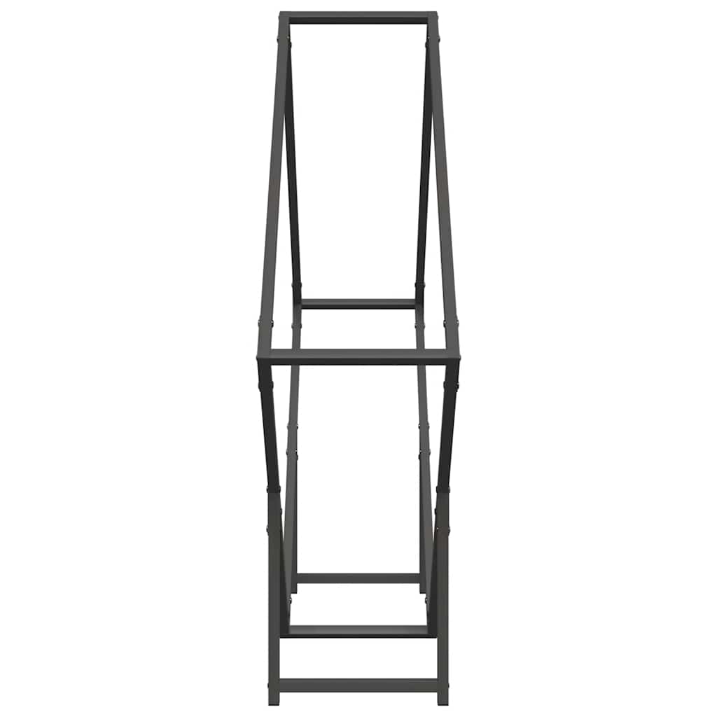 Brandhoutrek 100X25X100 Cm Koudgewalst Staal Zwart