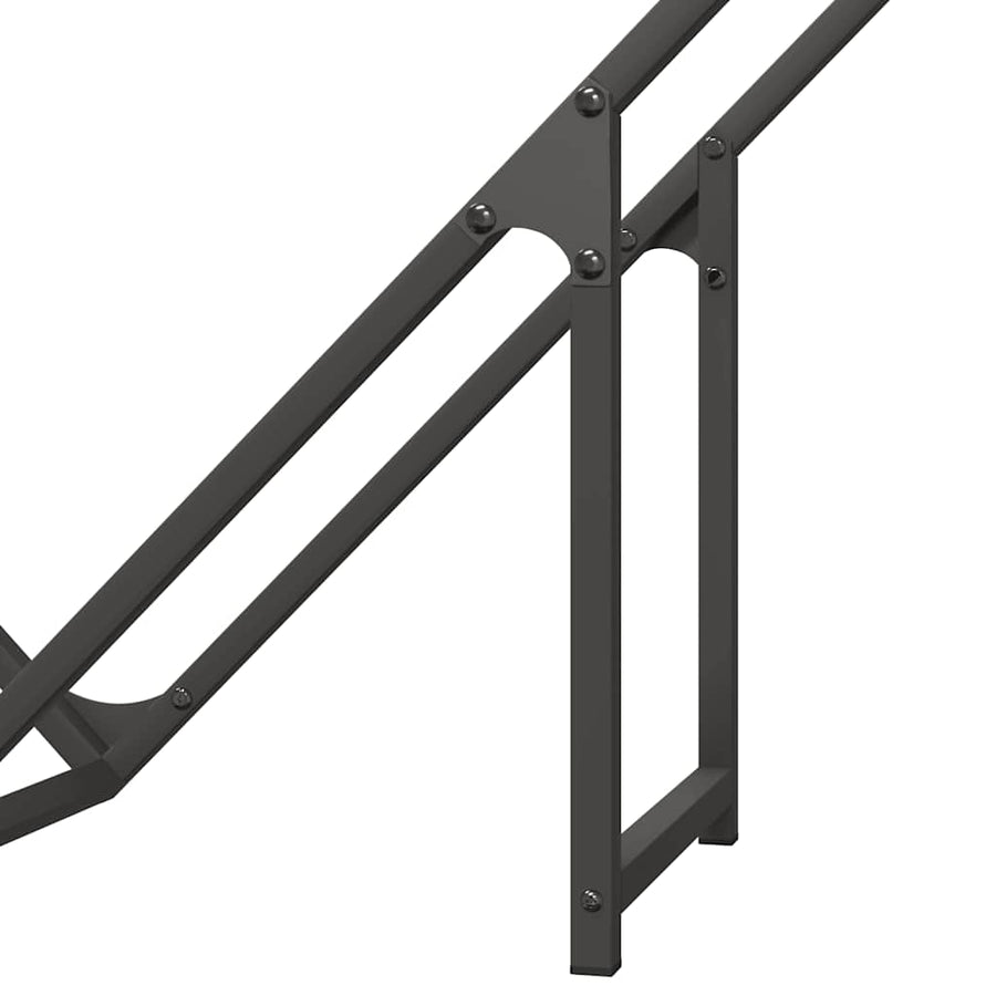 Brandhoutrek 100X25X100 Cm Koudgewalst Staal Zwart