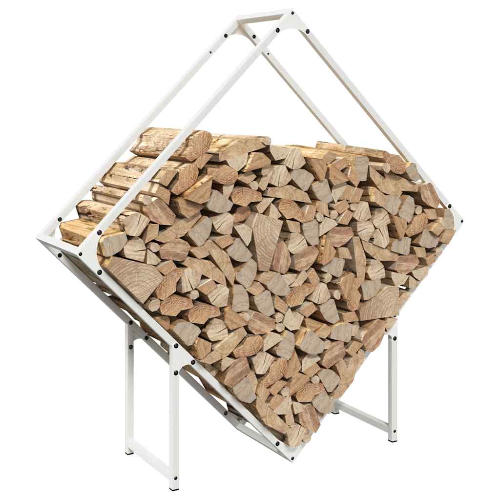 Brandhoutrek 100x25x100 cm koudgewalst staal wit