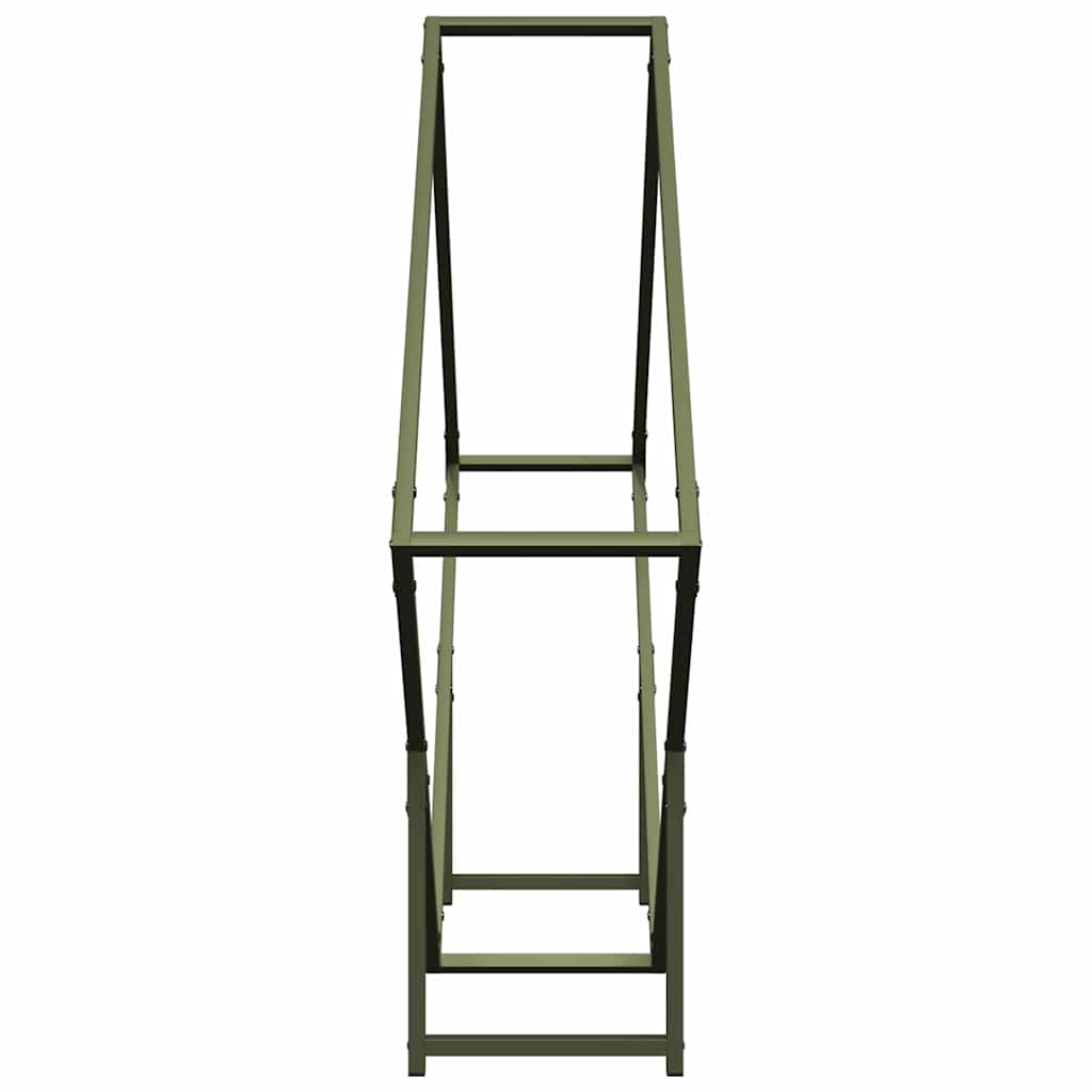 Brandhoutrek 100x25x100 cm koudgewalst staal olijfgroen