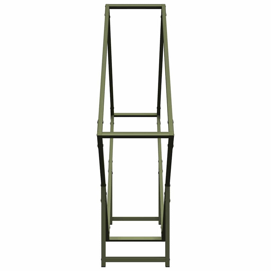 Brandhoutrek 100x25x100 cm koudgewalst staal olijfgroen
