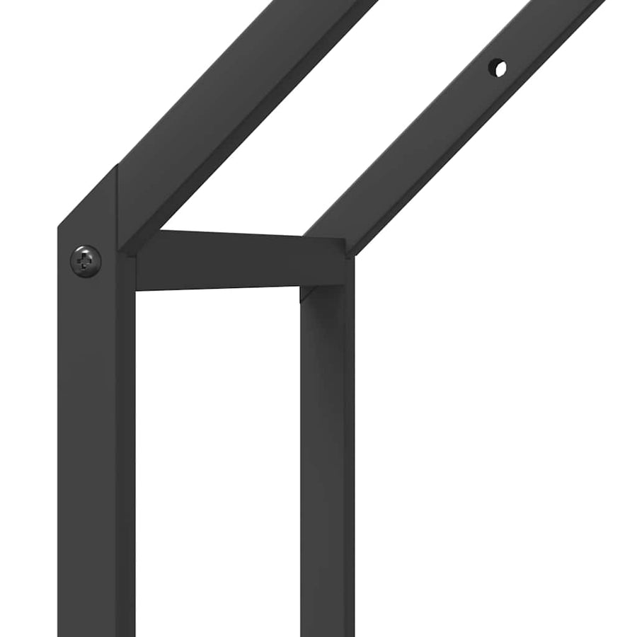 Brandhoutrek 40x25x60 cm koudgewalst staal zwart