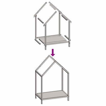 Brandhoutrek 40x25x60 cm koudgewalst staal zwart