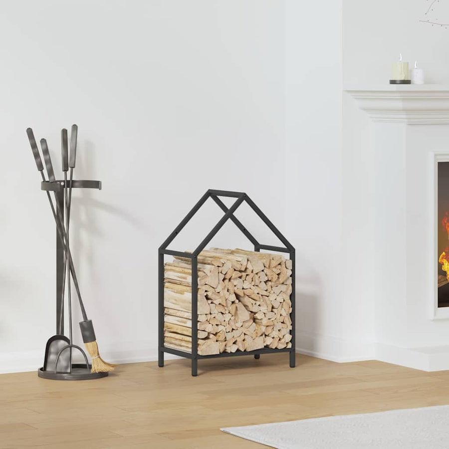 Brandhoutrek 40x25x60 cm koudgewalst staal zwart