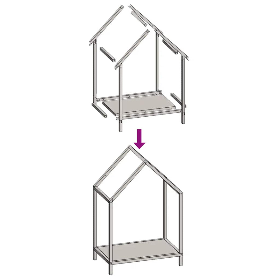 Brandhoutrek 40x25x60 cm koudgewalst staal antracietkleurig