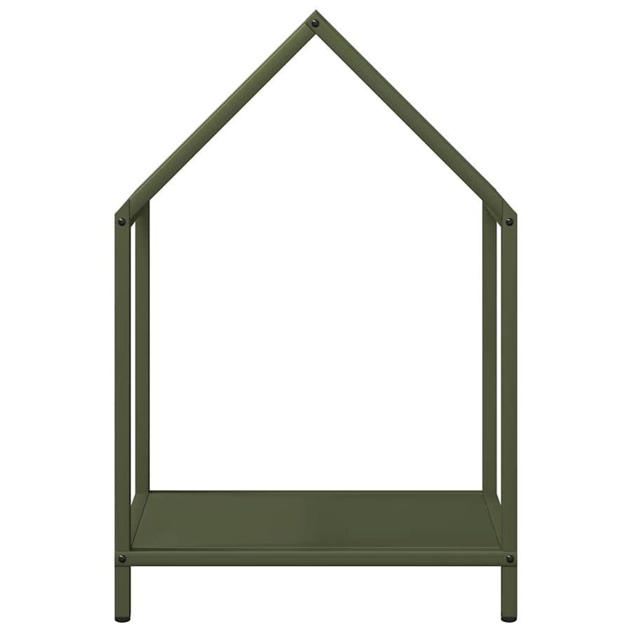 Brandhoutrek 40x25x60 cm koudgewalst staal olijfgroen