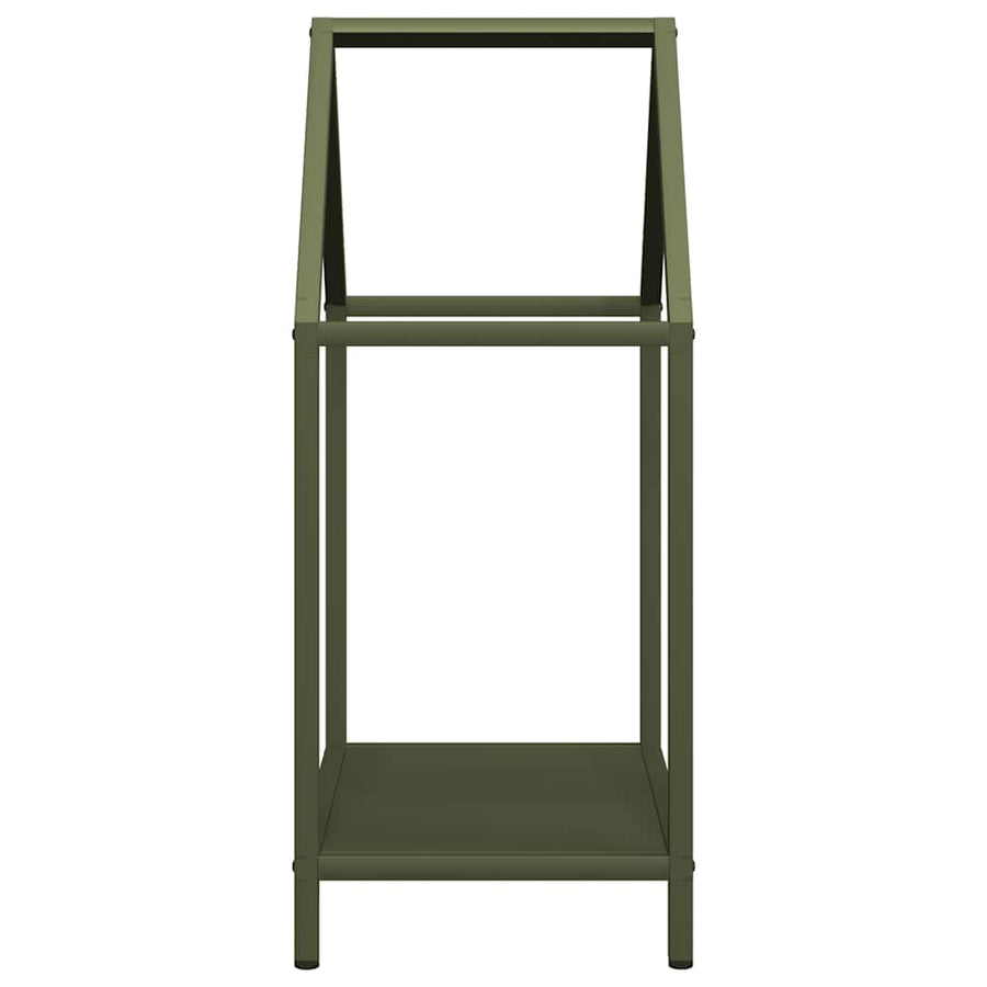 Brandhoutrek 40x25x60 cm koudgewalst staal olijfgroen
