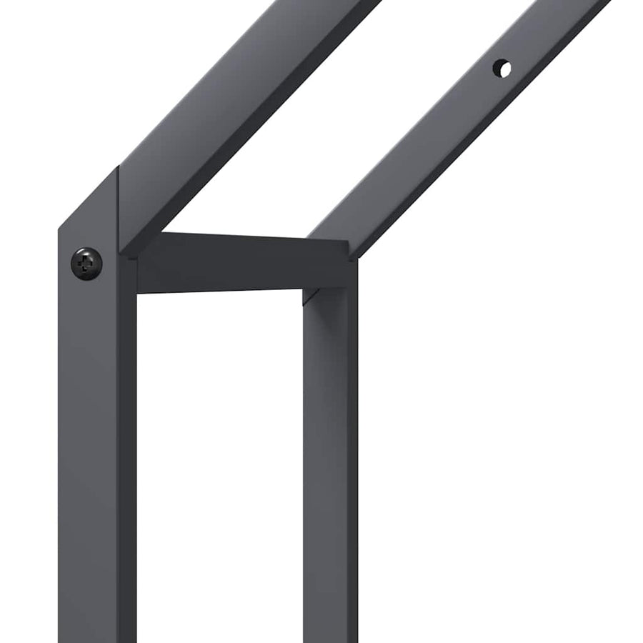 Brandhoutrek 40x25x90 cm koudgewalst staal antracietkleurig