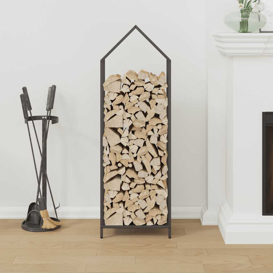 Brandhoutrek 40x25x120 cm koudgewalst staal zwart