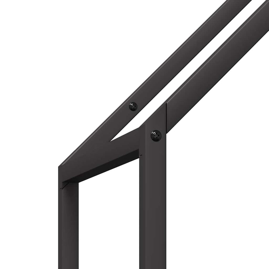 Brandhoutrek 40x25x120 cm koudgewalst staal zwart