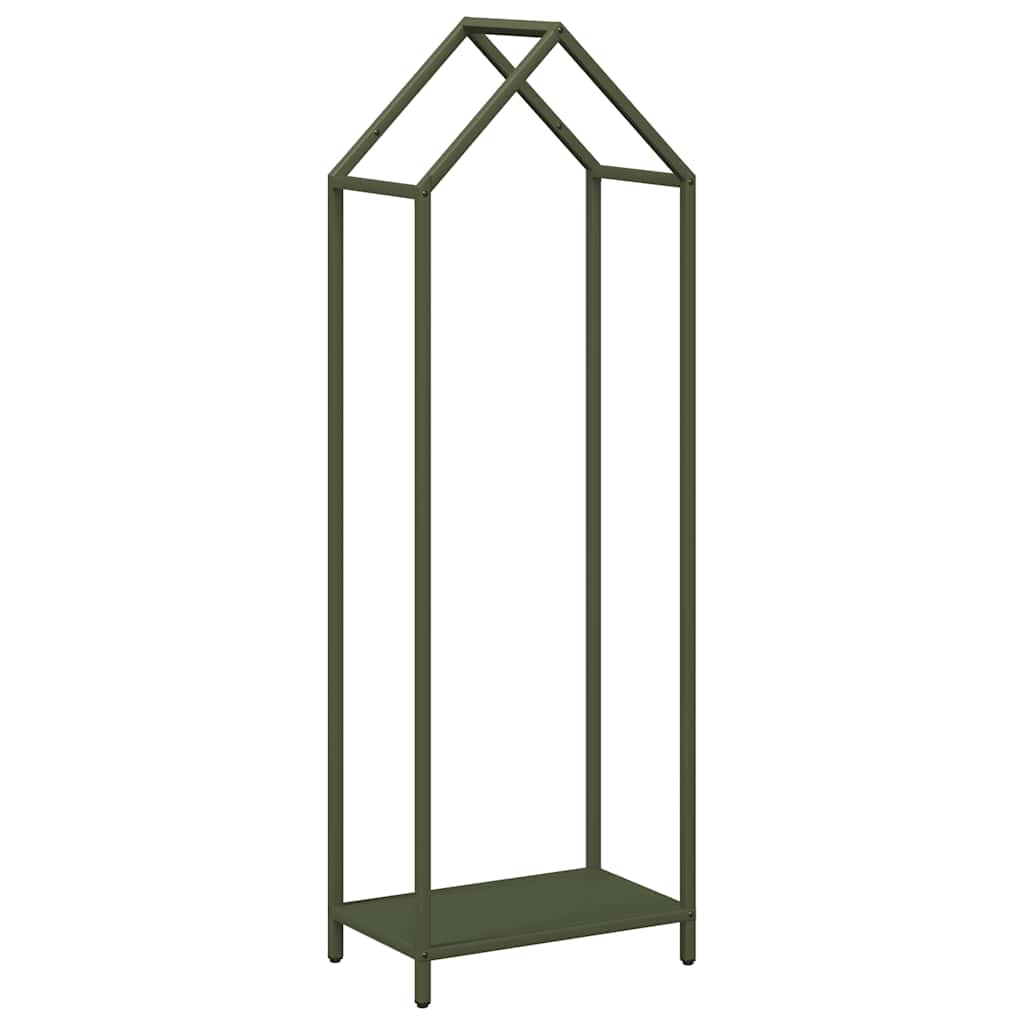 Brandhoutrek 40x25x120 cm koudgewalst staal olijfgroen