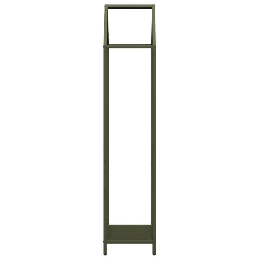 Brandhoutrek 40x25x120 cm koudgewalst staal olijfgroen