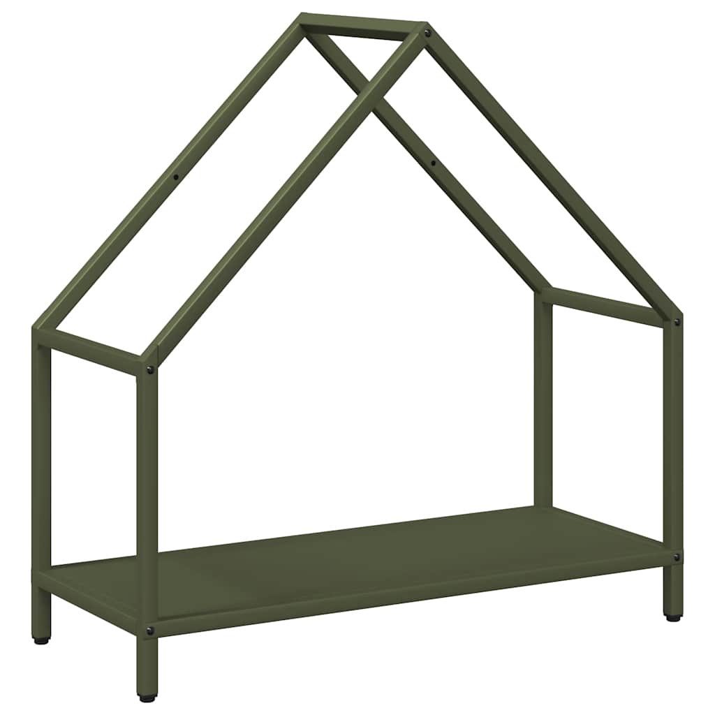 Brandhoutrek 60x25x60 cm koudgewalst staal olijfgroen