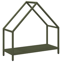 Brandhoutrek 60x25x60 cm koudgewalst staal olijfgroen