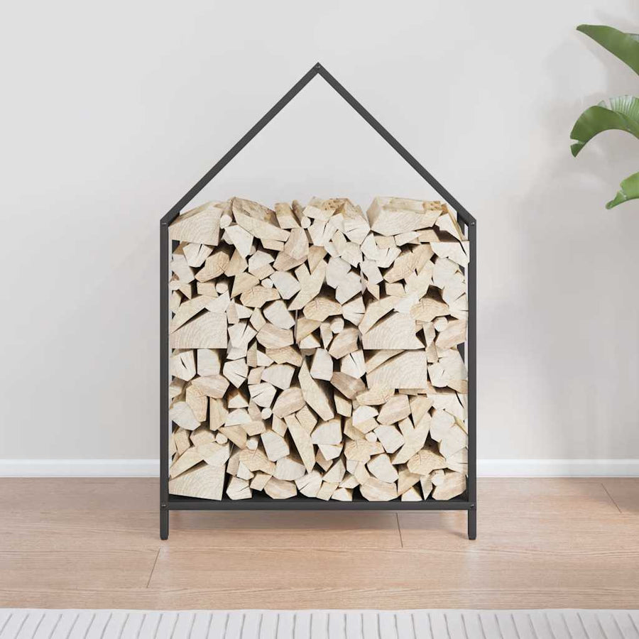 Brandhoutrek 60x25x90 cm koudgewalst staal zwart