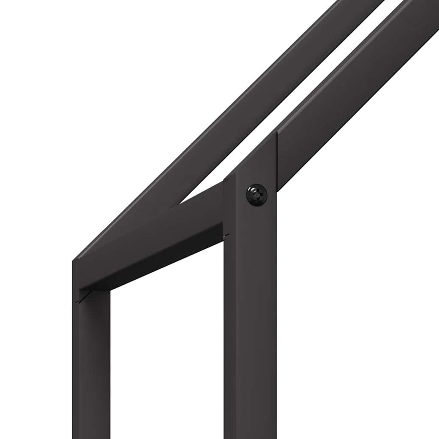Brandhoutrek 60x25x90 cm koudgewalst staal zwart