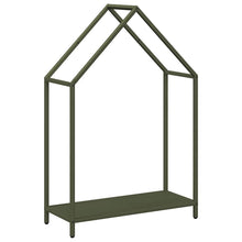 Brandhoutrek 60x25x90 cm koudgewalst staal olijfgroen