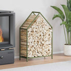 Firewood rack 60x25x90 cm cold-rolled steel olive green