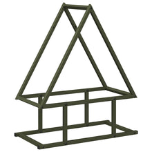 Brandhoutrek 50x25x60 cm koudgewalst staal olijfgroen