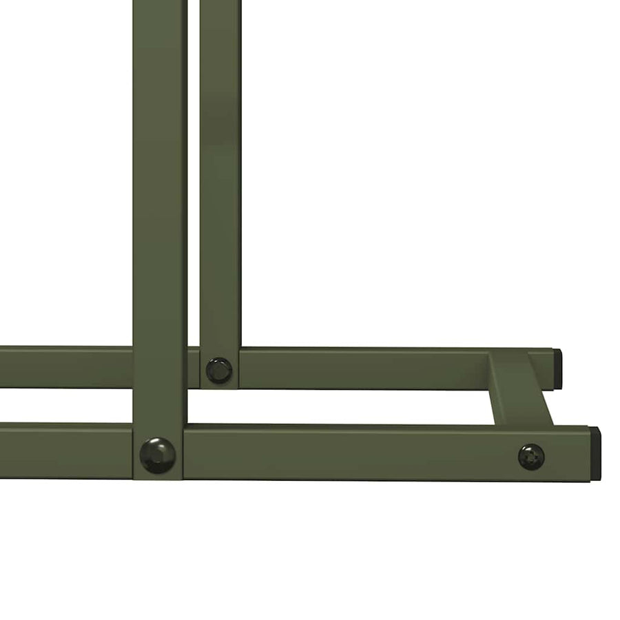 Brandhoutrek 50x25x60 cm koudgewalst staal olijfgroen
