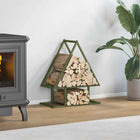 Brandhoutrek 50x25x60 cm koudgewalst staal olijfgroen
