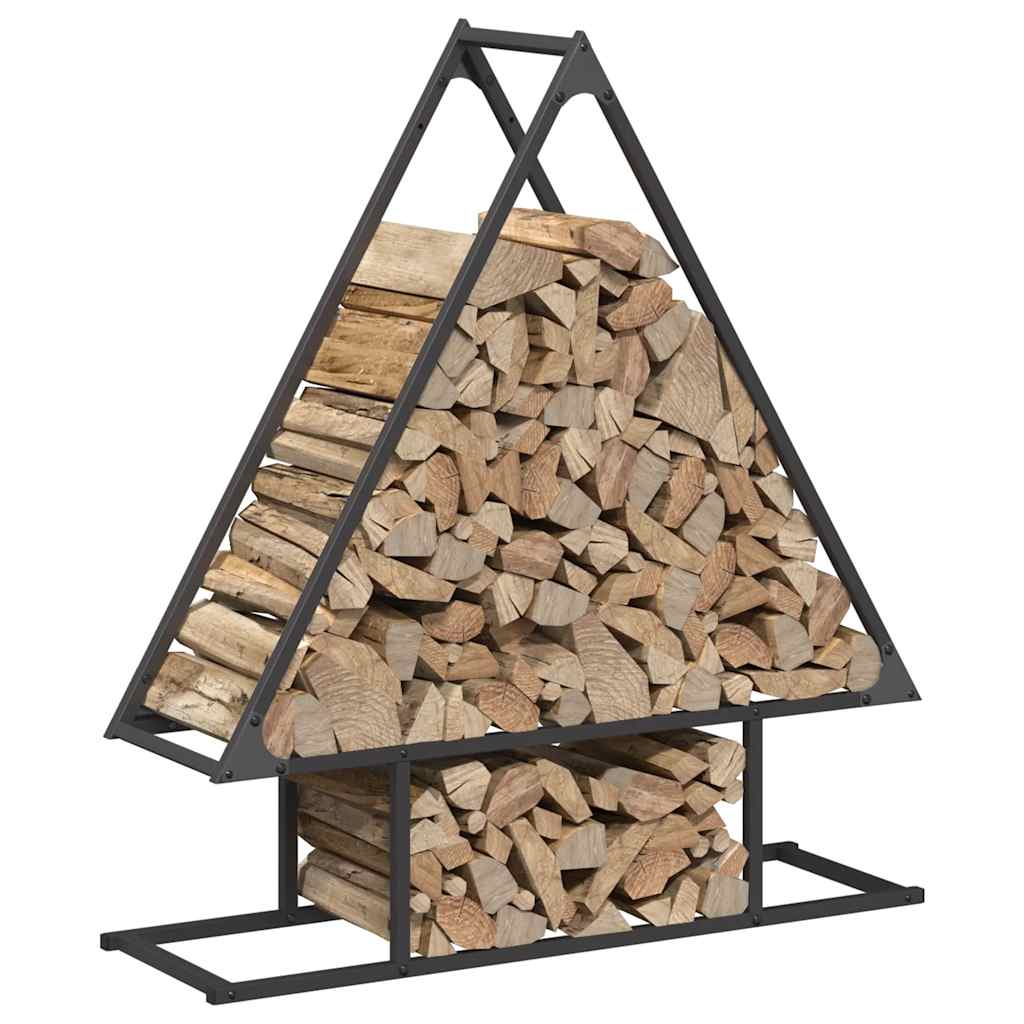Brandhoutrek 80x25x90 cm koudgewalst staal zwart