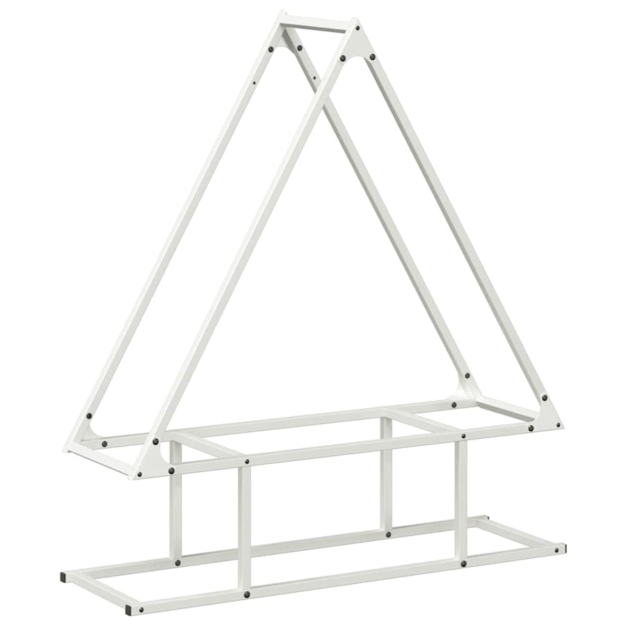 Brandhoutrek 80x25x90 cm koudgewalst staal wit