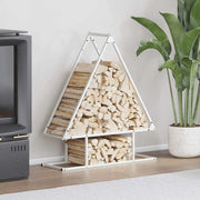 Brandhoutrek 80x25x90 cm staal wit
