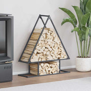 Brandhoutrek 80x25x90 cm staal antraciet