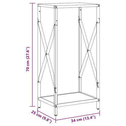 Brandhoutrek 34x25x70 cm koudgewalst staal wit