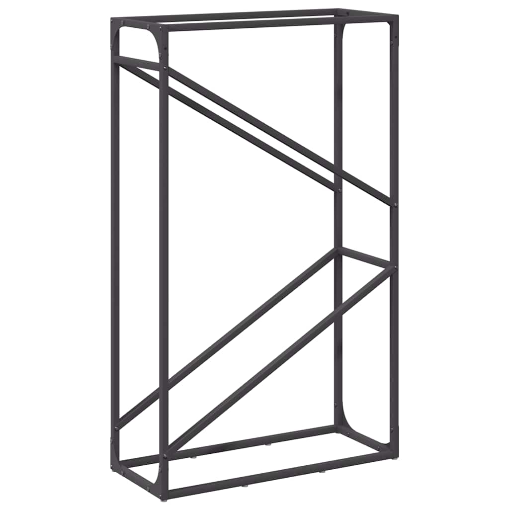 Brandhoutrek 60x25x100 cm koudgewalst staal zwart